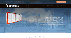 Desktop Screenshot of efendelkonteynerizmir.com